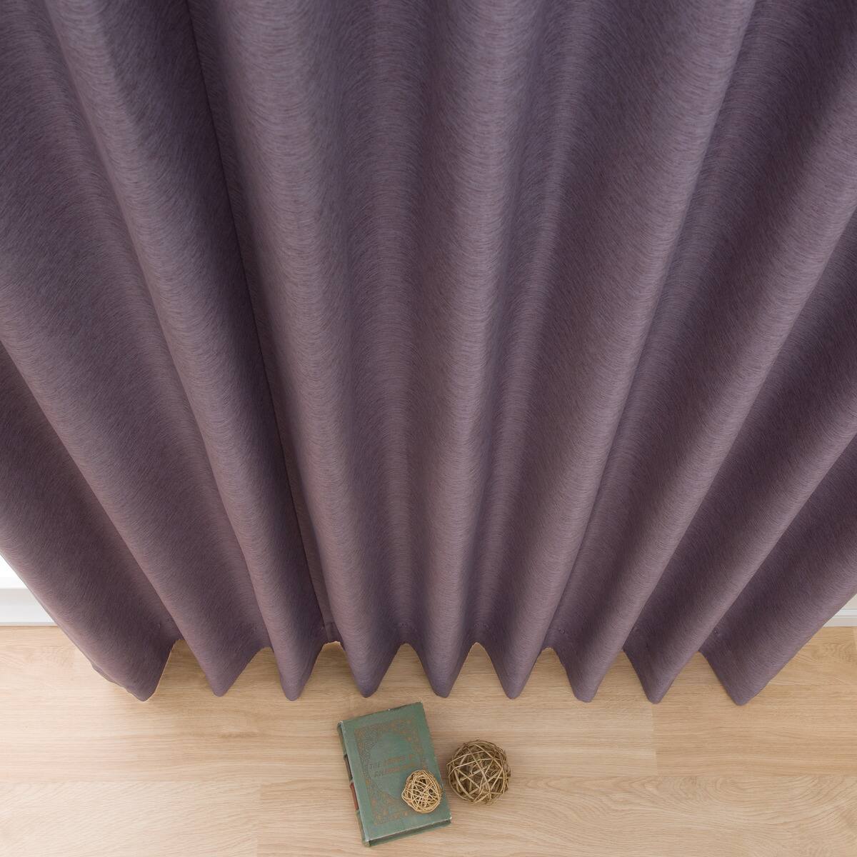 遮光1級オーダーカーテン ウーノ パープル 2倍ヒダ(幅-100/丈-140cm