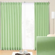 オーダーカーテン ロシェ グリーン 2倍ヒダ
