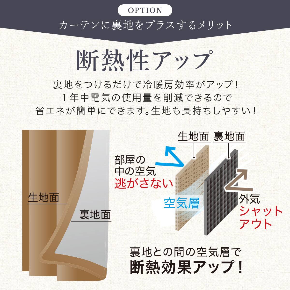 裏地付きオーダーカーテン ロシェ グリーン 2倍ヒダ(幅201-300/丈