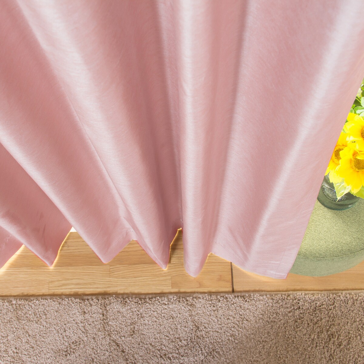 オーダーカーテン ロシェコーティング ローズ 2倍ヒダ(幅-100/丈201