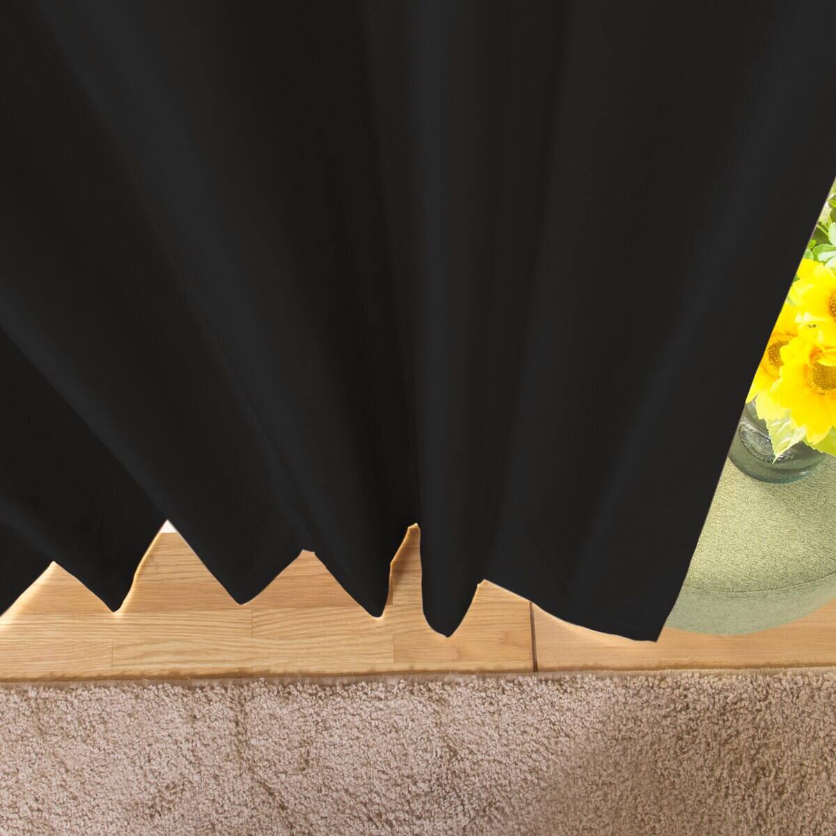 遮光1級・遮熱・遮音オーダーカーテン ロシェコーティング ブラック 2