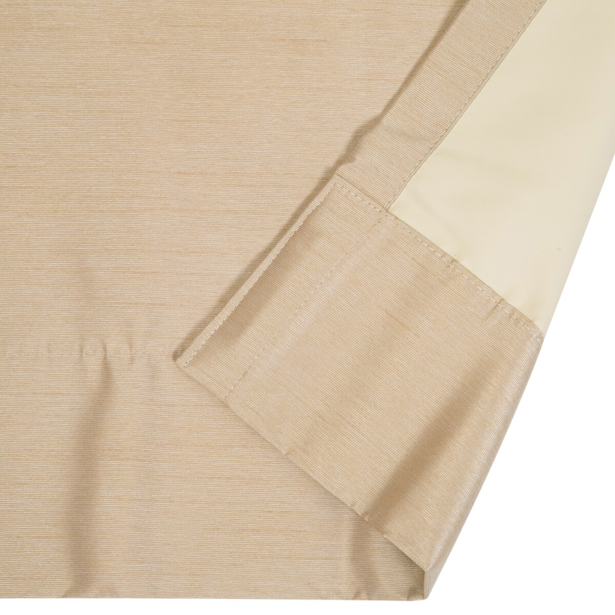 オーダーカーテン ロシェコーティング ベージュ 2倍ヒダ(幅101-200/丈