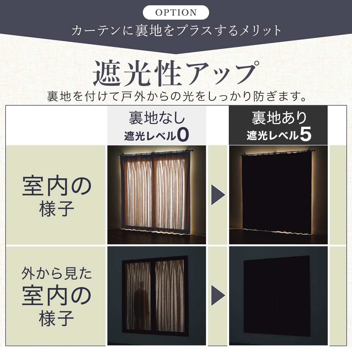 裏地付きオーダーカーテン ロシェ ブルー 2倍ヒダ(幅-100/丈-140cm