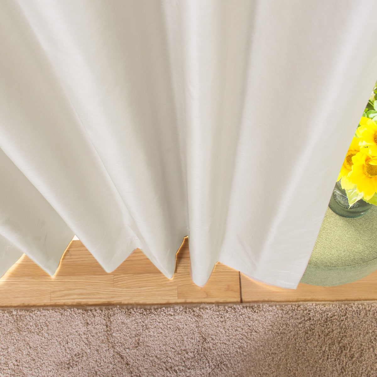 オーダーカーテン ロシェコーティング アイボリー 2倍ヒダ ニトリ 遮光1級 遮光1級・遮熱・遮音オーダーカーテン ロシェコーティング アイボリー