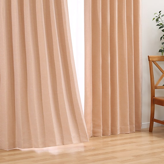 遮光1級・遮熱・防炎カーテン(ノーチェ オレンジ 100X185X2) 1枚目画像