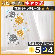 花粉キャッチ・遮像・遮熱レースカーテン(キャッチCソニック)
