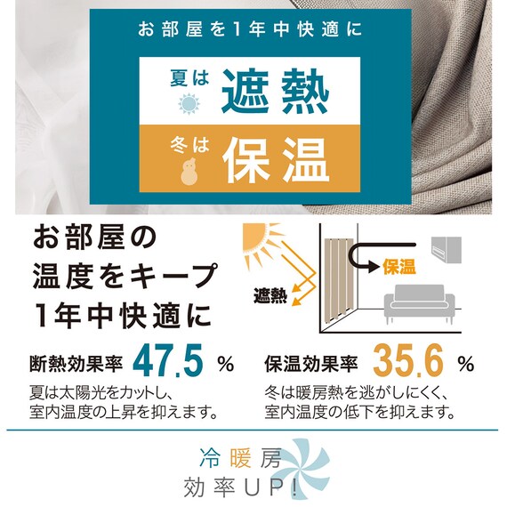 遮光1級・遮熱・遮音カーテン(ダマスク ベージュ 100X110X2) 3枚目画像