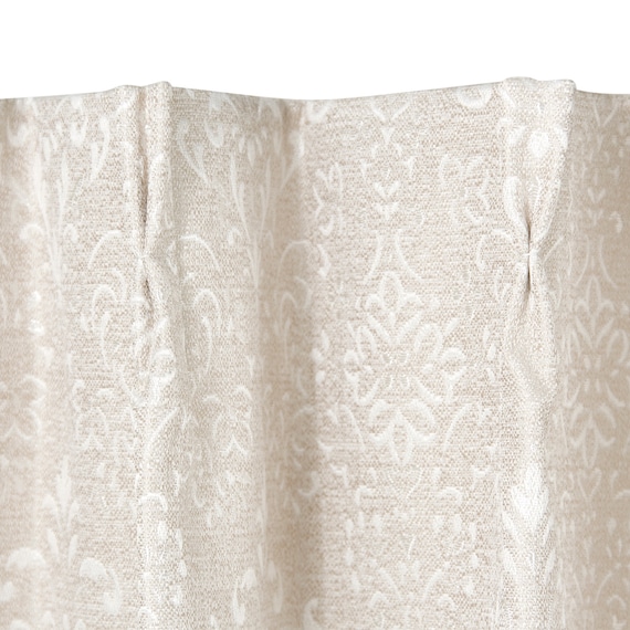 遮光1級・遮熱・遮音カーテン(ダマスク ベージュ 100X110X2) 5枚目画像