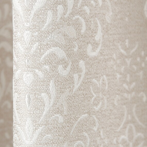 遮光1級・遮熱・遮音カーテン(ダマスク ベージュ 100X110X2) 7枚目画像