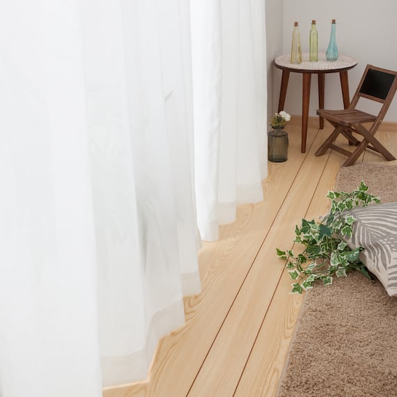 通風・遮熱・遮像・50サイズレースカーテン(エアトース プレーン100X176X2) 8枚目画像