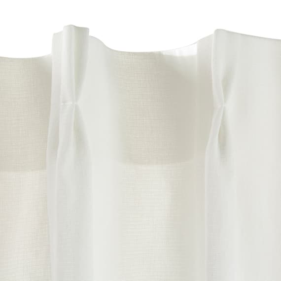 通風・遮熱・遮像・50サイズレースカーテン(エアトース プレーン100X176X2) 10枚目画像