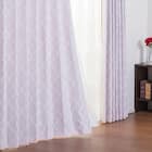 裏地付き遮光2級・遮熱カーテン(パターン レッドパープル 100X110X2) 1枚目画像