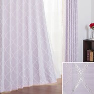 【省エネ・節電】裏地付き遮光2級・遮熱カーテン(パターン レッドパープル)