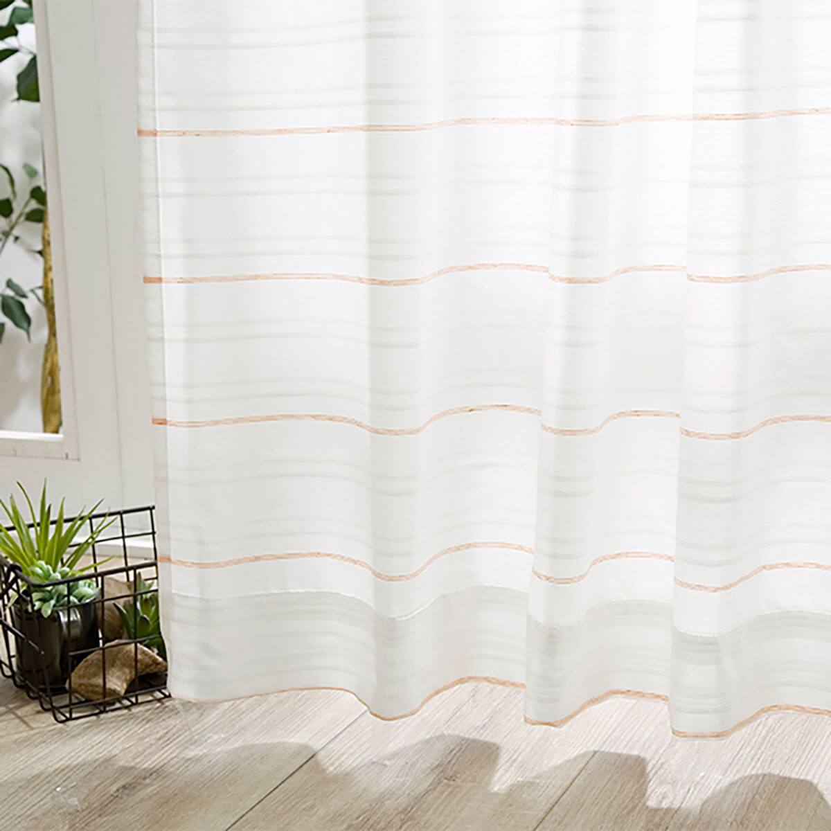 遮熱レースカーテン カフェボーダー オレンジ 通販 ニトリネット 公式 家具 インテリア通販 遮熱レースカーテン カフェボーダー オレンジ 通販 ニトリネット 公式 家具 インテリア通販