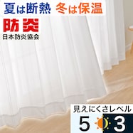 【省エネ・節電】遮熱・防炎・遮像レースカーテン(RL009 100X108X2)