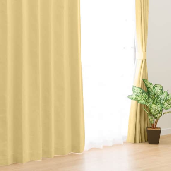 遮光1級・遮熱・遮音カーテン&遮熱・遮像レース4枚セット(RP002 LYE100X110cmセット) 2枚目画像