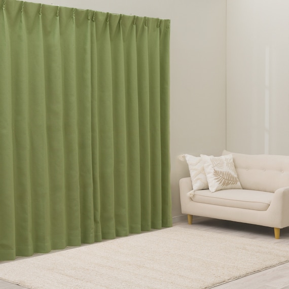 遮光1級・遮熱・遮音カーテン&遮熱・遮像レース4枚セット(RP002LYGR 100X178cmセット) 2枚目画像