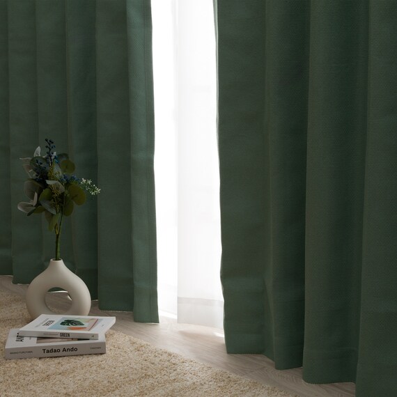 遮光1級･遮熱･遮音カーテン＆遮熱･遮像レース4枚セット(RP002 LGR100X210cmセット) 18枚目画像