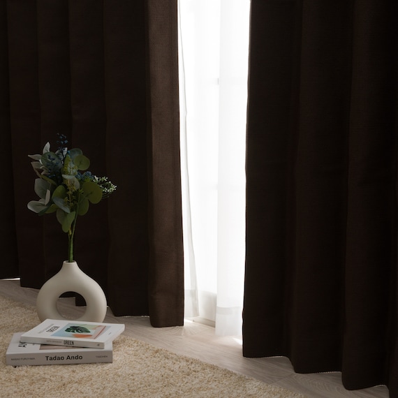 遮光1級・遮熱・遮音カーテン&遮熱・遮像レース4枚セット(RP002 DkBR100X210cmセット) 18枚目画像