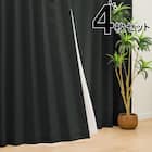 遮光1級・遮熱・遮音カーテン&遮熱・遮像レース4枚セット(RP002 BK 100X135cmセット) 1枚目画像