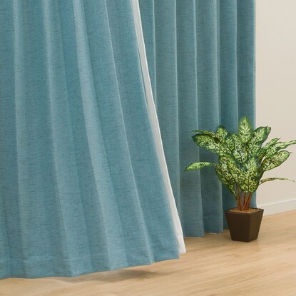 遮光2級カーテン エスト ターコイズブルー 100x190x2 通販 ニトリネット 公式 家具 インテリア通販