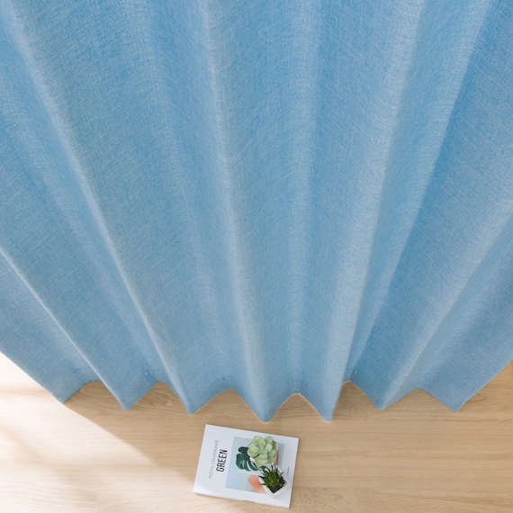 遮光3級カーテン(RD024 ブルー 100X178X2) 3枚目画像