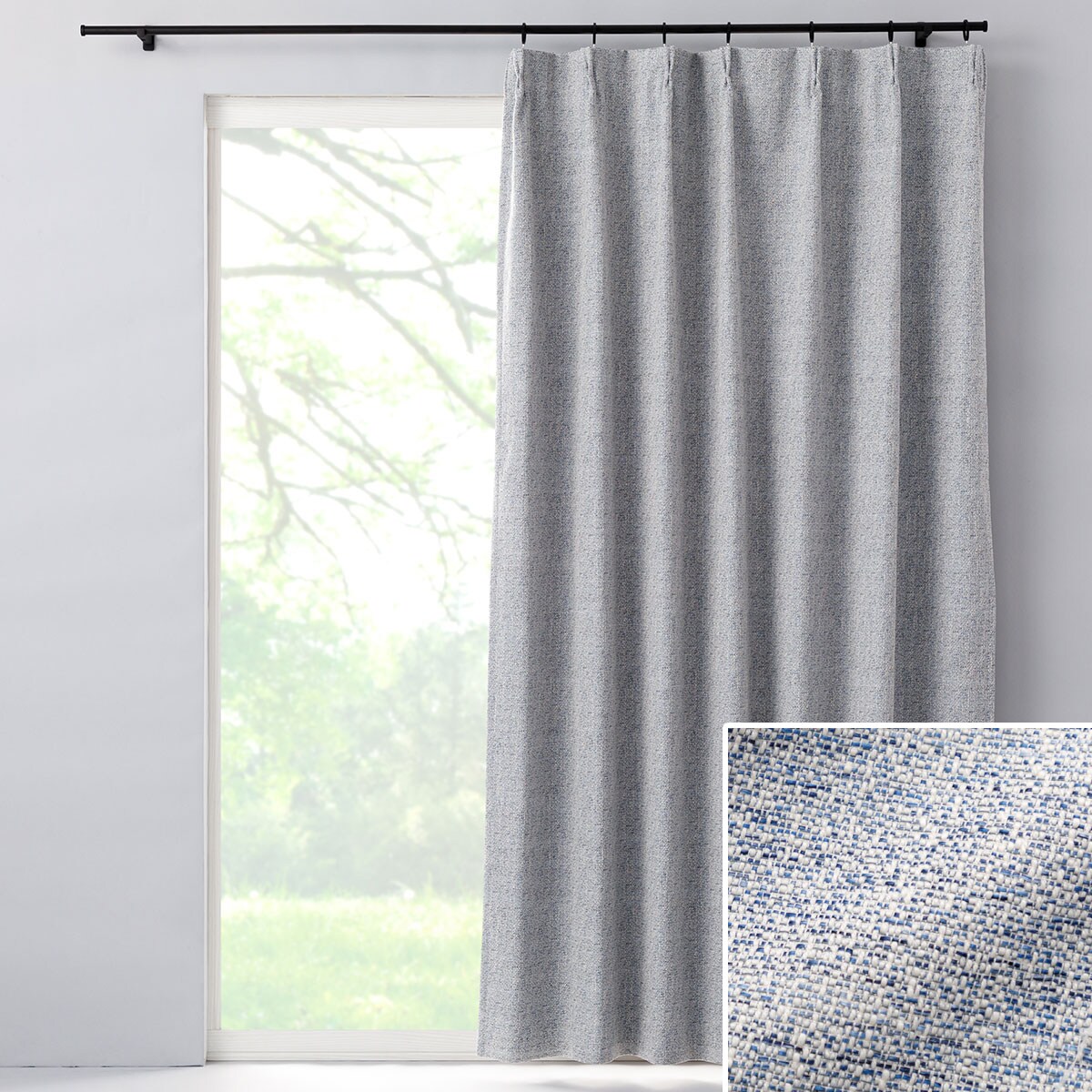 裏地付き遮光2級・遮熱/保温カーテン(ANM001 100x200x2枚セット