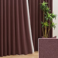 オーダーカーテン エテルナ グレイシュレッドパープル 2倍ヒダ