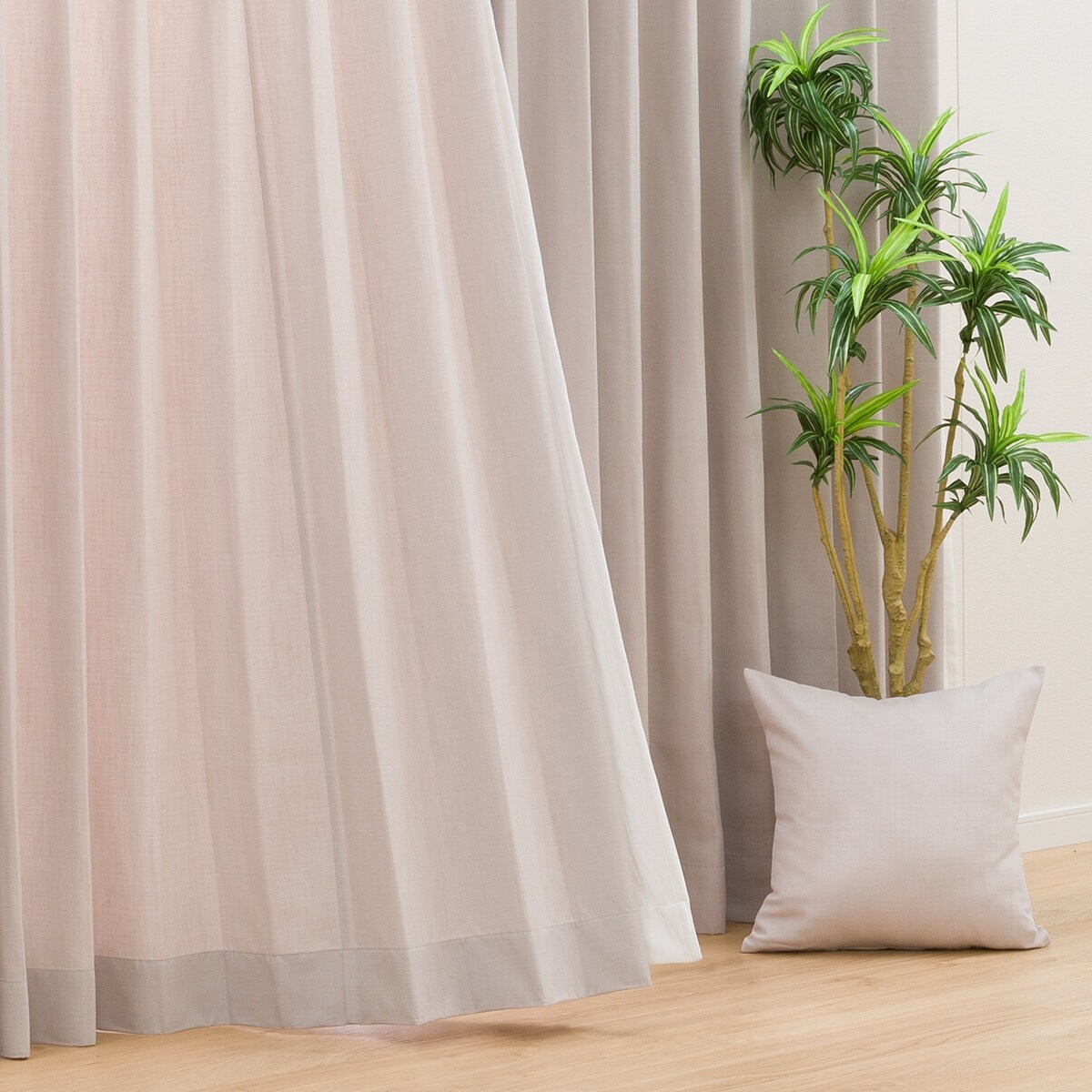 裏地付きオーダーカーテン リプス ライト１グレー 1.5倍ヒダ 裏地付きオーダーカーテン リプス ライト1グレー 1.5倍ヒダ(幅-100/丈