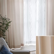 オーダーカーテン ナージ ライトグレー 2倍ヒダ