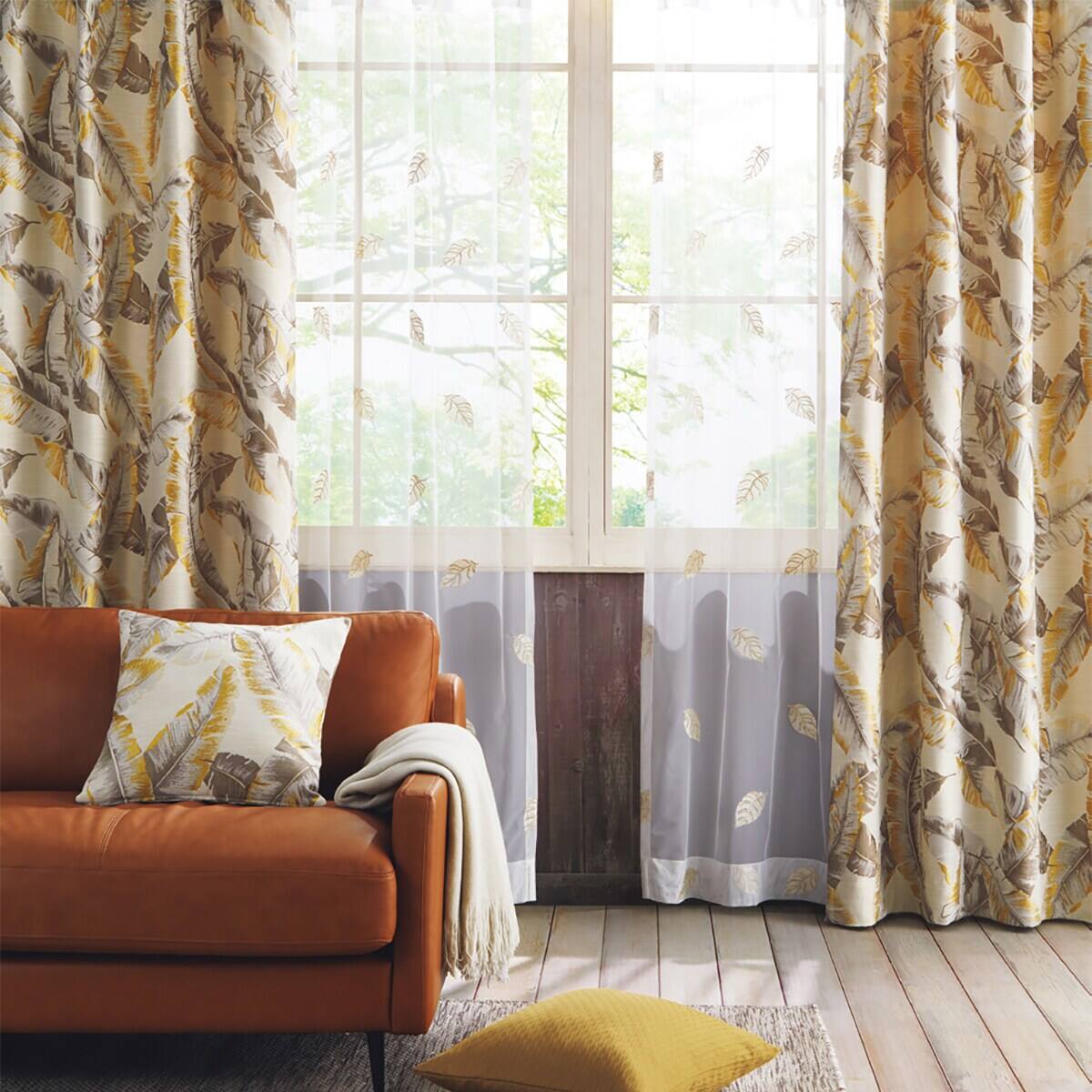 値下げ【美品】ニトリオーダーカーテン 裏地付きオーダーカーテン バスティア 2倍ヒダ(幅-100/丈-140cm