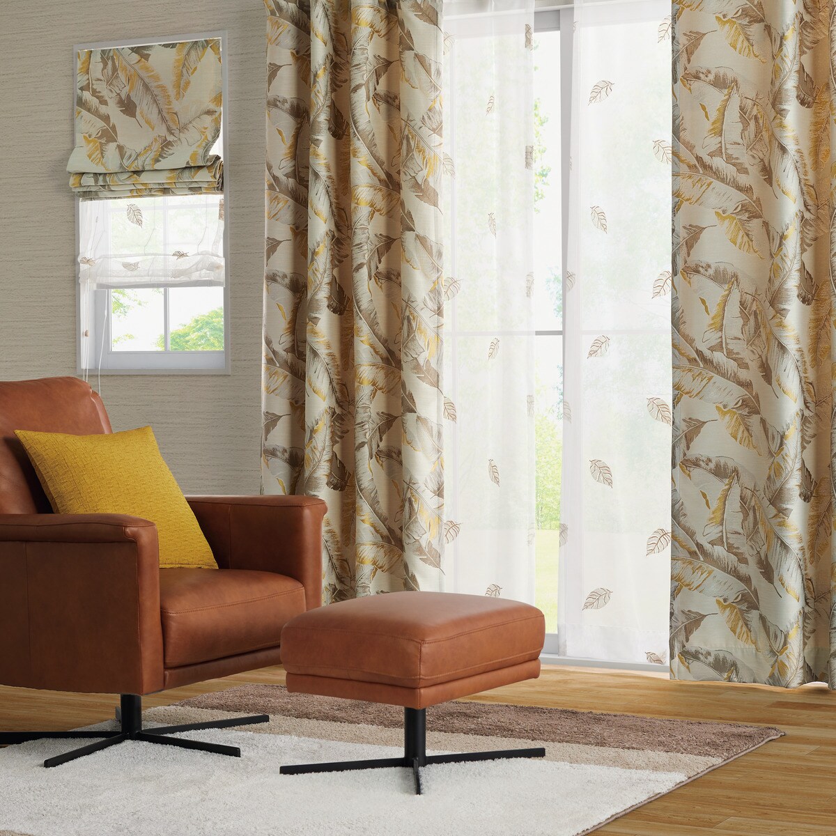 裏地付きオーダーカーテン バスティア 2倍ヒダ(幅-100/丈-140cm