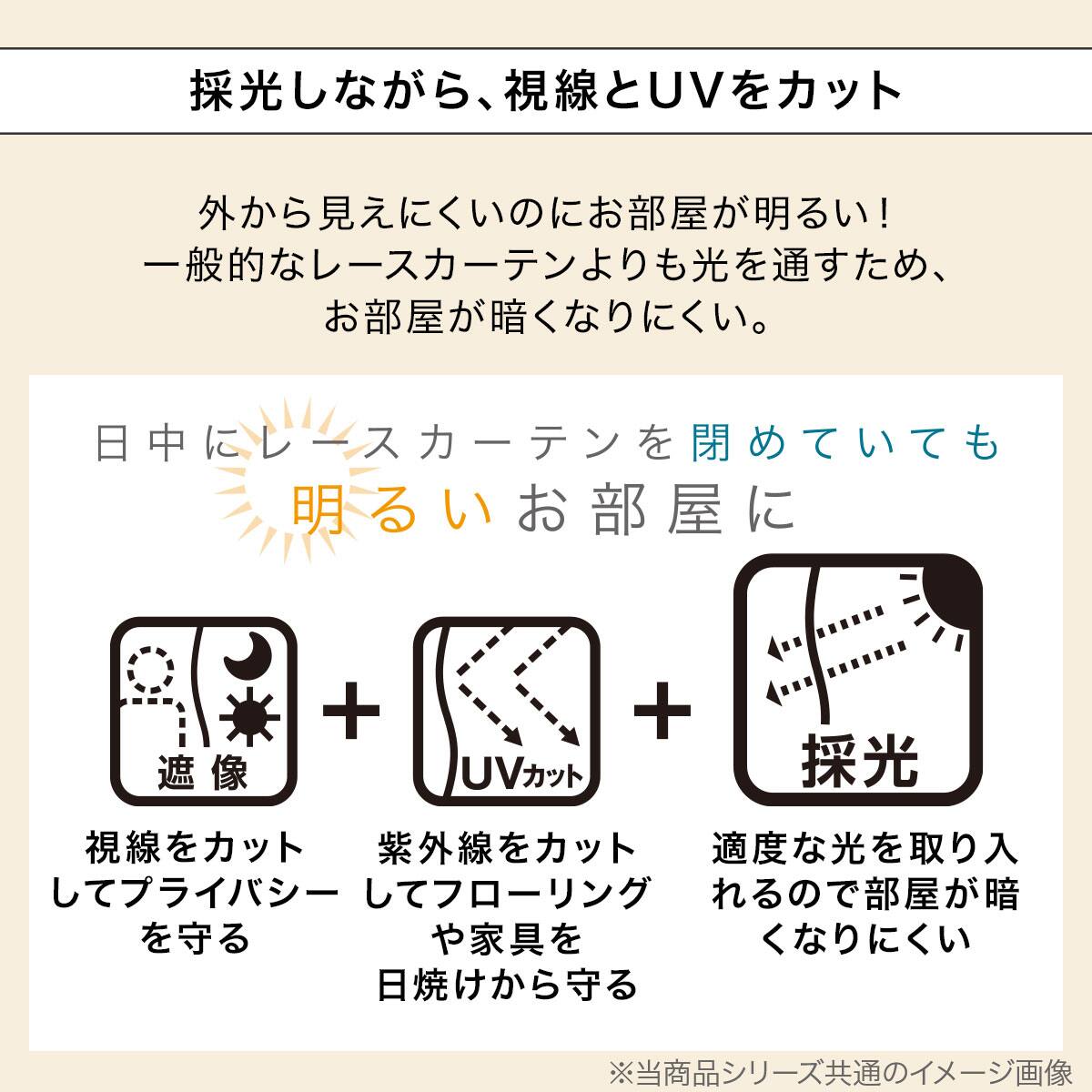 形状記憶加工なし】遮熱・遮像・採光オーダーレース エコナチュレ