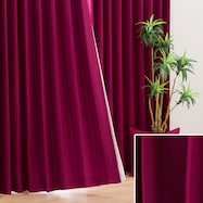 オーダーカーテン Nウィンダー レッドパープル 2倍ヒダ