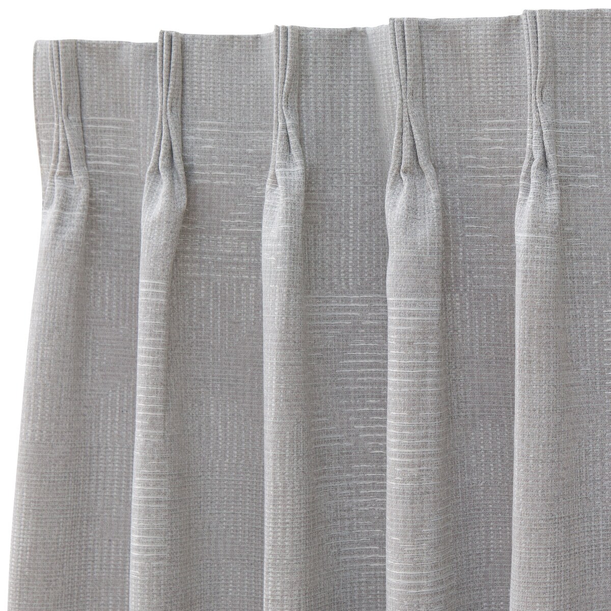 遮光1級・遮熱・遮音オーダーカーテン モエワ グレー 2倍ヒダ(幅-100