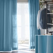 オーダーカーテン リプス ブルー 2倍ヒダ