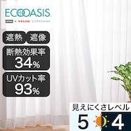 UVカット93% 遮熱・遮像オーダーレース エコオアシスロートル 2倍ヒダ