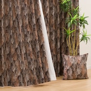 オーダーカーテン ファールン ブラウン 2倍ヒダ