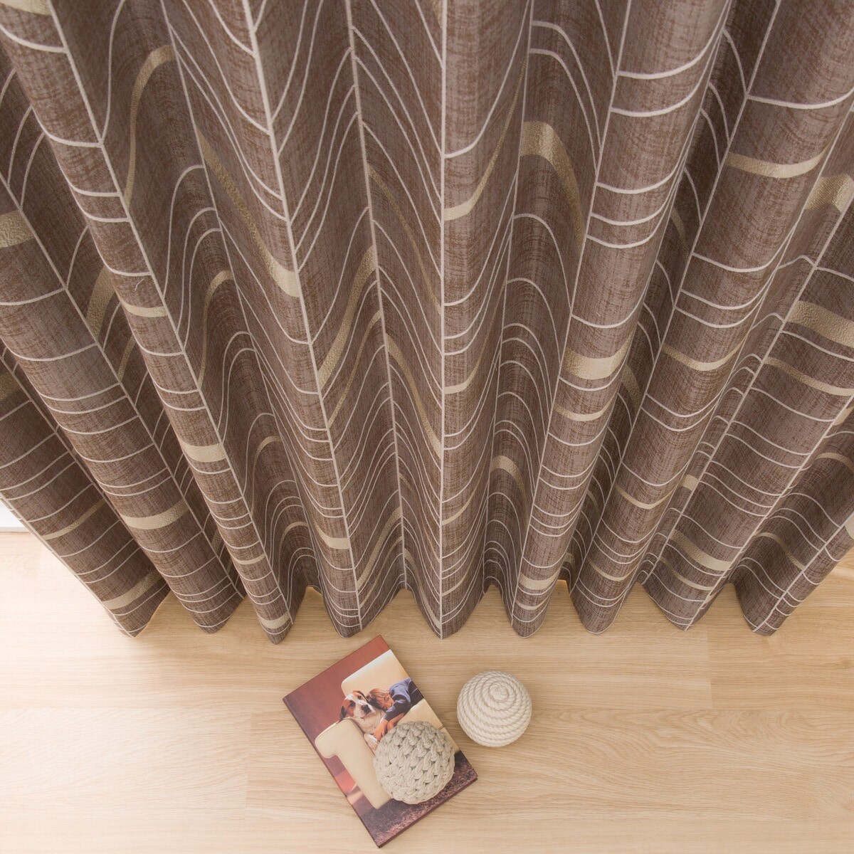 オーダーカーテン OD008 ミドルモカ 2倍ヒダ(幅201-300/丈141-200cm