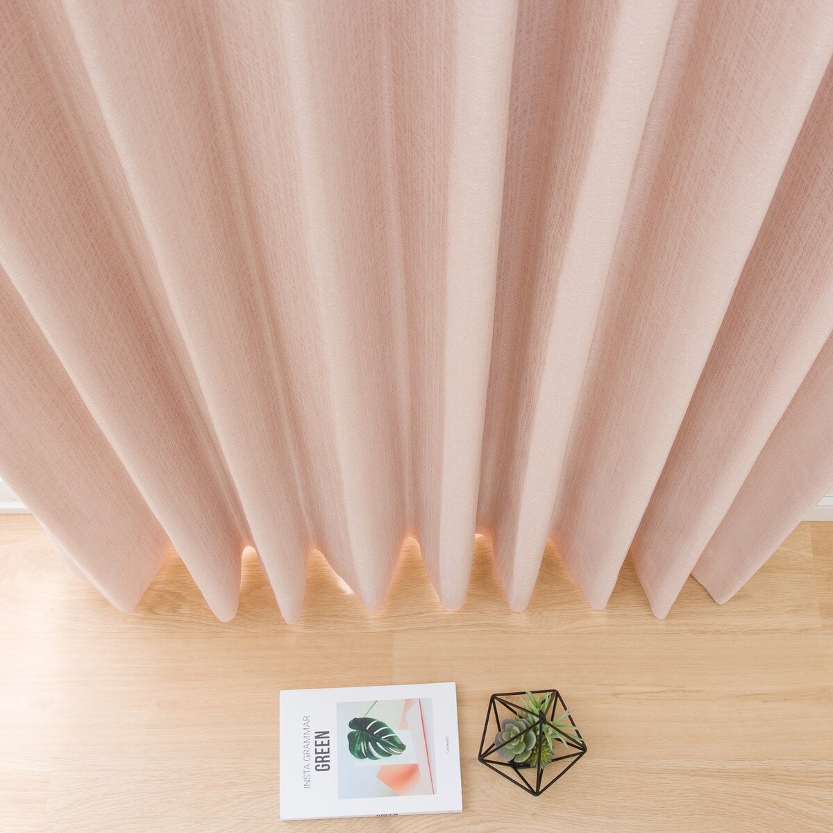 裏地付きオーダーカーテン OD006 ローズ 2倍ヒダ(幅-100/丈-140cm