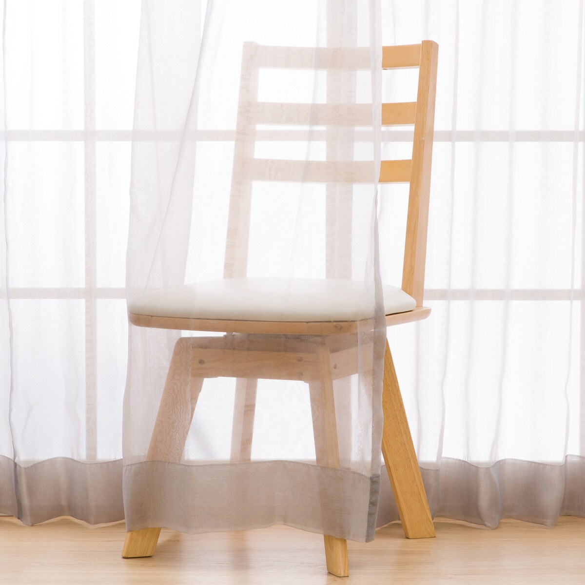 オーダーレース プリシラ ブラウン 2倍ヒダ(幅-100/丈-140cm) | ニトリ