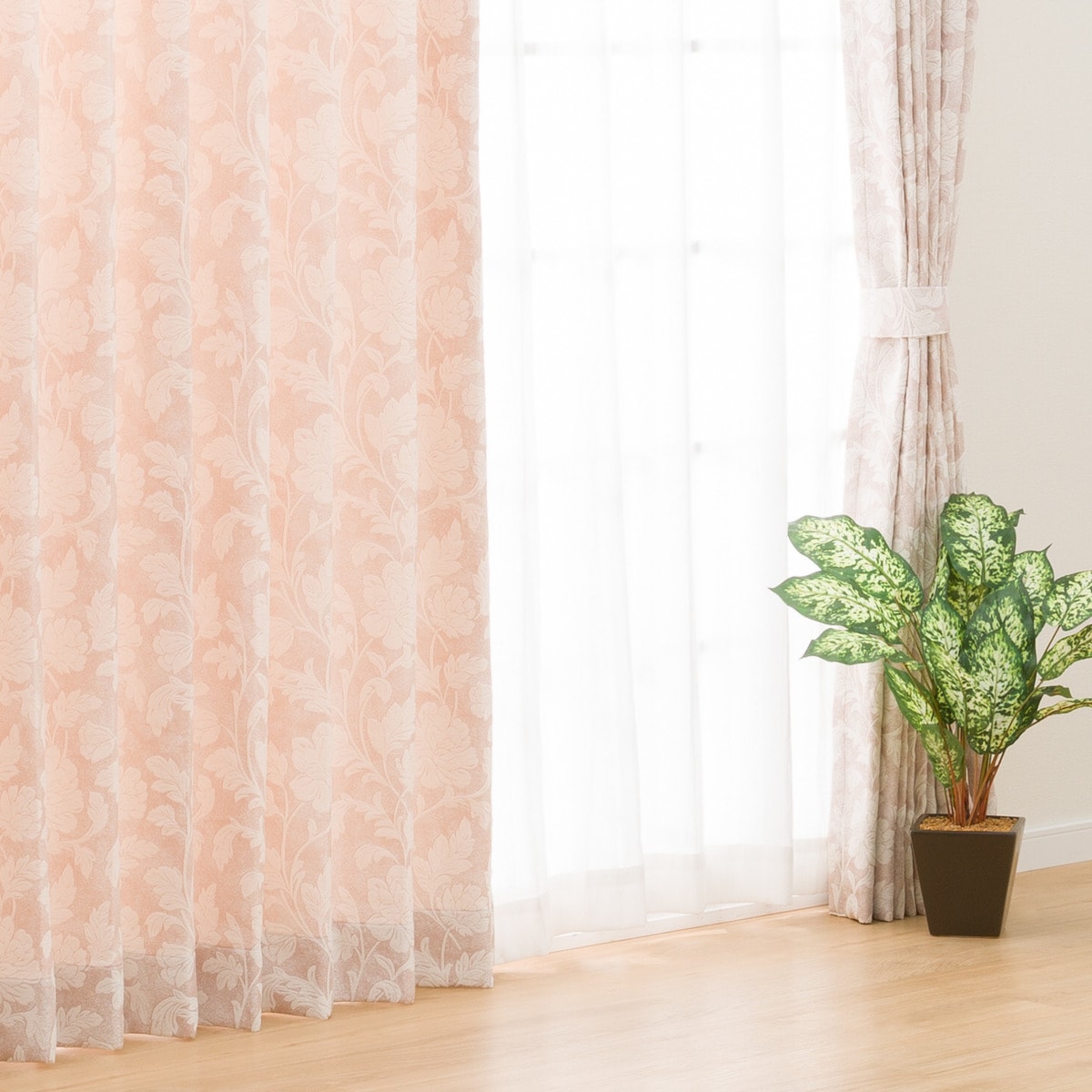 オーダーカーテン OD016 ローズ 2倍ヒダ(幅-100/丈141-200cm) | ニトリ