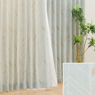 オーダーカーテン OD008 グリーン 2倍ヒダ