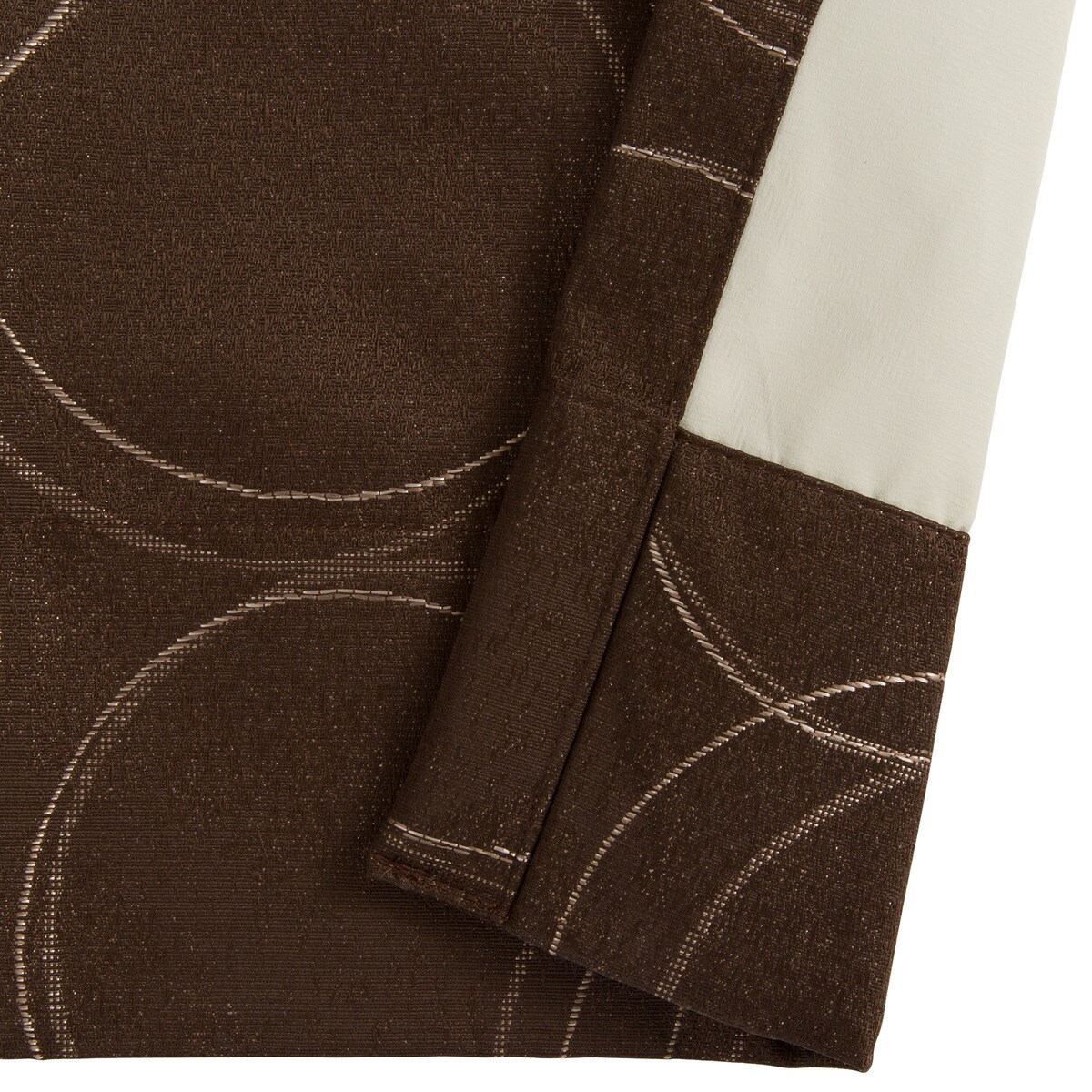 遮光1級・遮熱・遮音オーダーカーテン OD025 ブラウン 2倍ヒダ(幅-100