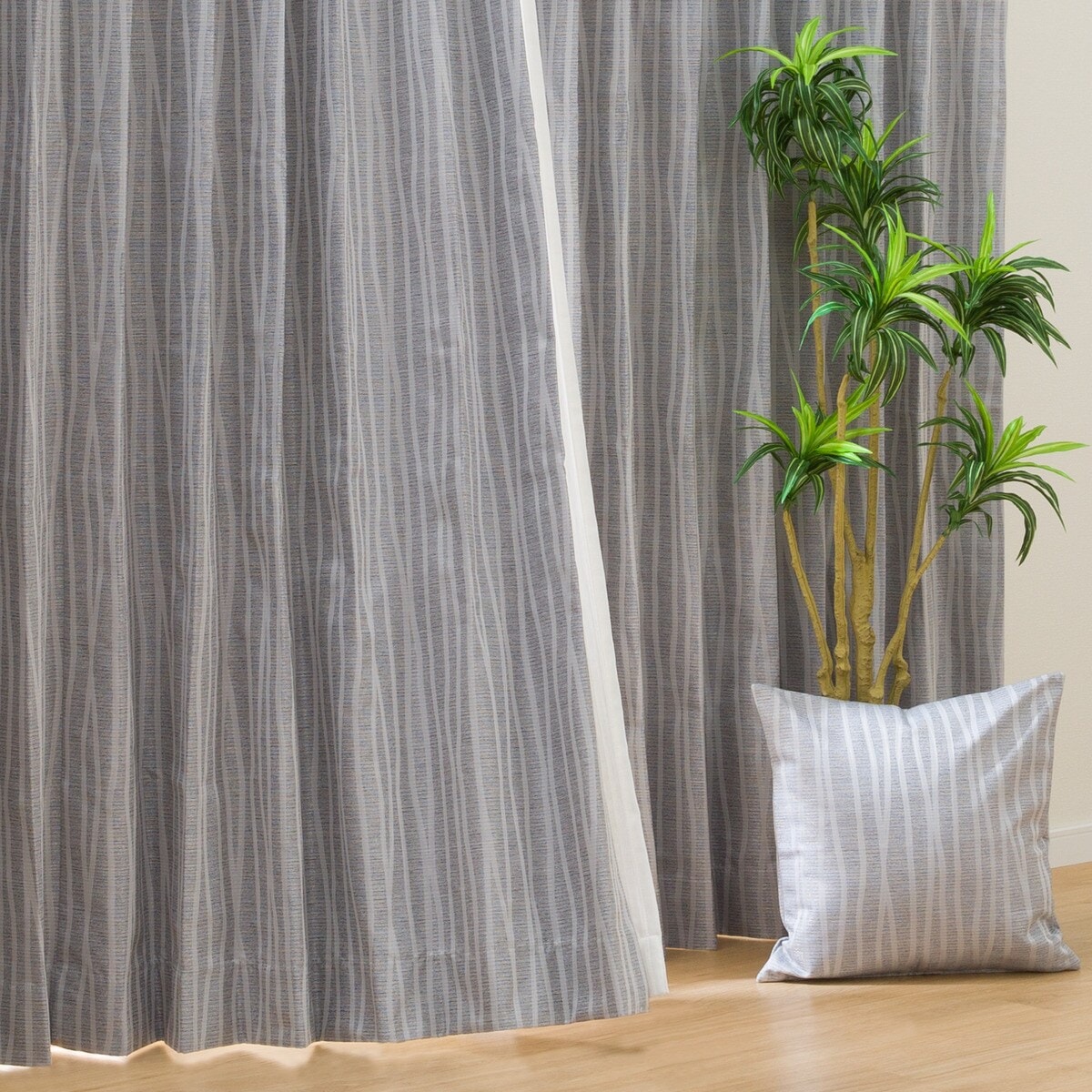 オーダーカーテン OD027 グレー 2倍ヒダ(幅-100/丈-140cm) | ニトリ
