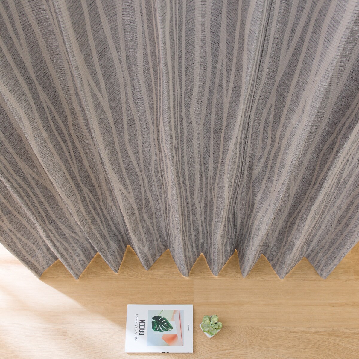 オーダーカーテン OD027 グレー 2倍ヒダ(幅-100/丈-140cm) | ニトリ