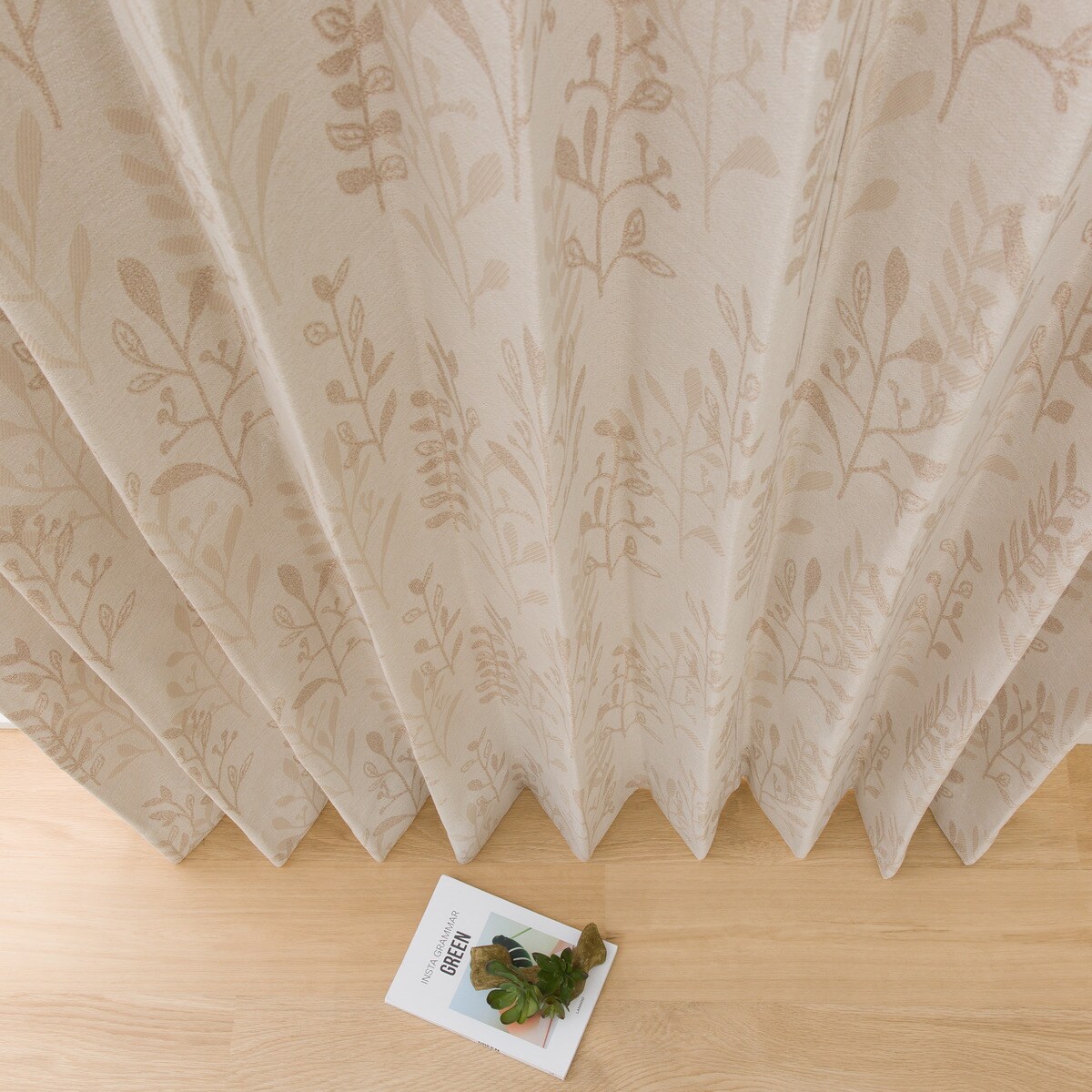 オーダーカーテン OD026 アイボリー 2倍ヒダ(幅-100/丈-140cm