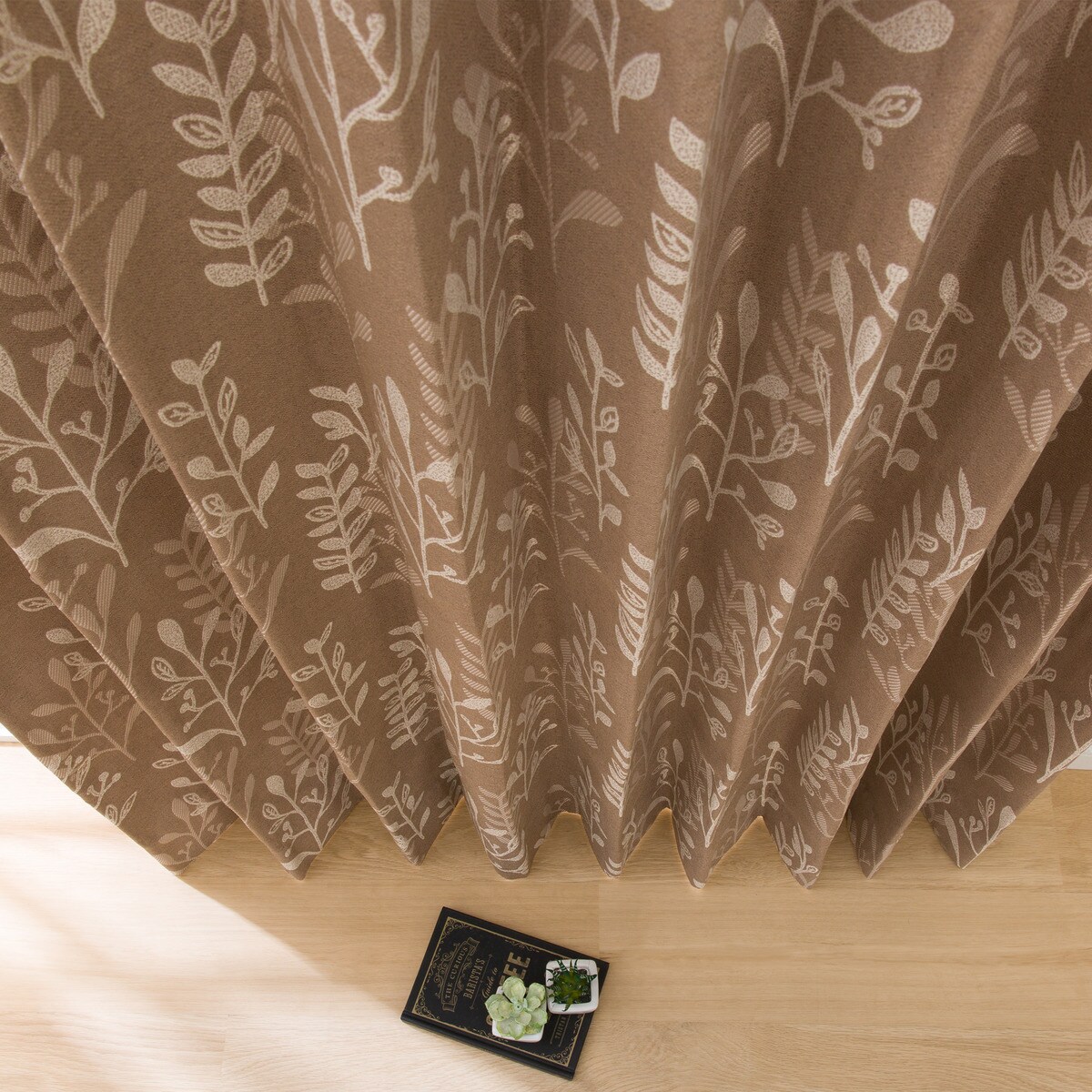 オーダーカーテン OD026 ブラウン 2倍ヒダ(幅-100/丈-140cm) | ニトリ