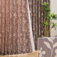 オーダーカーテン OD033 ブラウン 2倍ヒダ