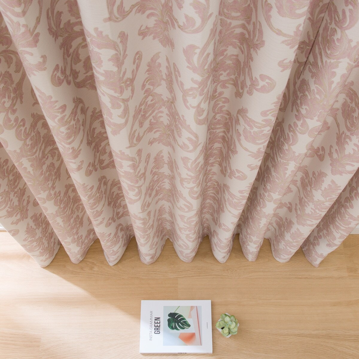 防炎裏地付きオーダーカーテン OD034 ローズ 2倍ヒダ(幅-100/丈-140cm 防炎裏地付きオーダーカーテン OD034 ローズ 2倍ヒダ(幅-100/丈-140cm